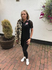 Emma from yasmine of bawtry wearing sporty fashion trend from designers Marc Aurel and Joseph ribkoff